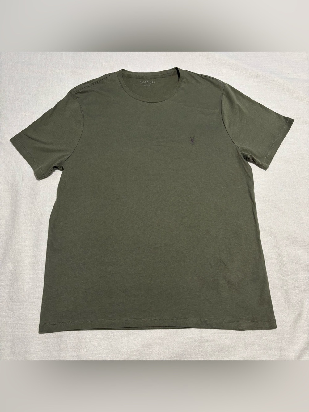 Men’s ALLSAINTS Brace SS Crew Tee | Green | Size XXL | Regular Fit